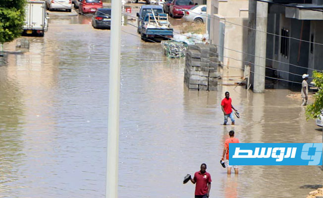 شوارع طرابلس غارقة في مياه الأمطار، 9 سبتمبر 2023 (مديرية أمن طرابلس)