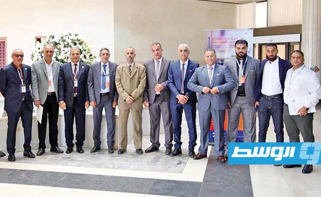 من المشاركين في مؤتمر الاستثمار والتسويق الرياضي في العاصمة طرابلس. (بوابة الوسط)
