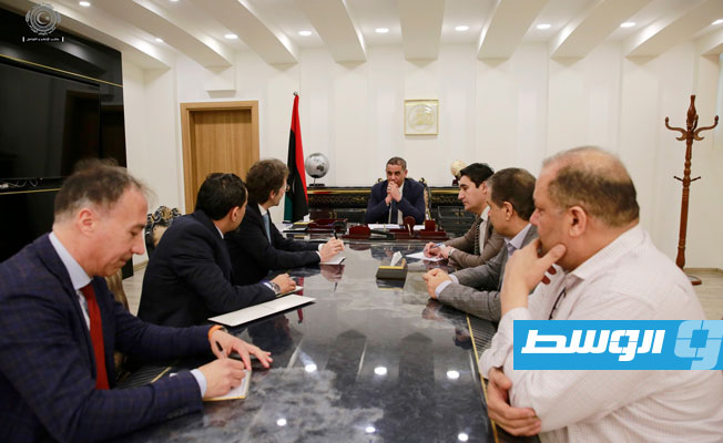 استقبال القطراني للقنصل الإيطالي العام في بنغازي، الأحد 10 أبريل 2022. (مكتب الإعلام والتواصل بديوان مجلس الوزراء بنغازي)
