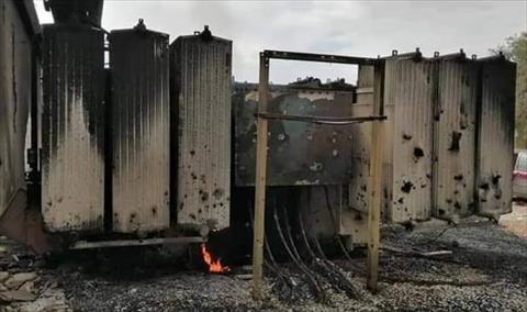 شركة الكهرباء تنشر صورًا لأضرار الاشتباكات على شبكة العزيزية