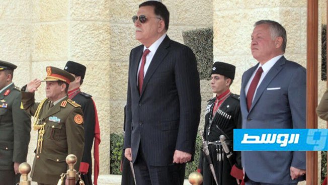 Fayez Al-Sarraj and King Abdullah of Jordan agree to activate cooperation agreements between the two countries