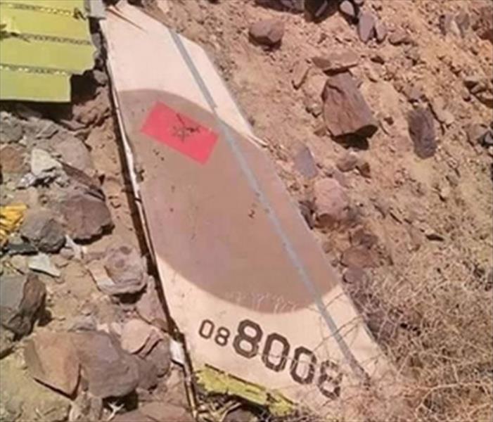 الحوثيون يبثون «فيديو» لحطام طائرة عسكرية مغربية