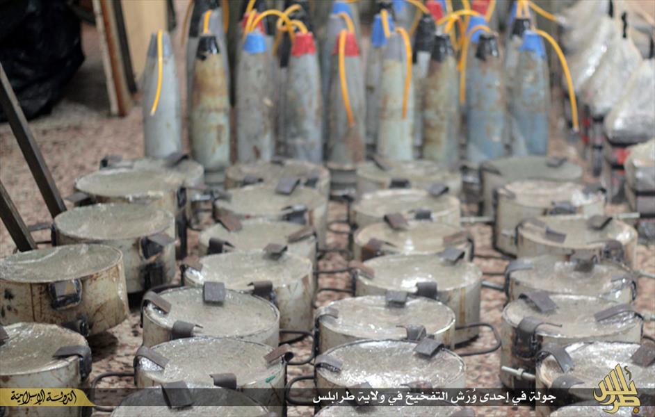 «داعش» ينشر صور ورش تصنيع المفخخات في «ولاية طرابلس»