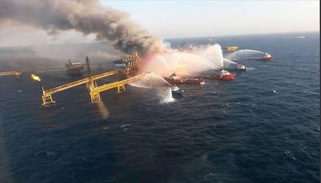 إخماد حريق في منصة نفطية في خليج المكسيك