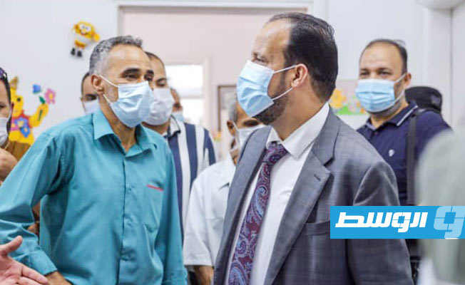 جولة الدكتور علي الزناتي على عدد من مراكز التطعيم في بنغازي، السبت 7 أغسطس 2021. (وزارة الصحة)