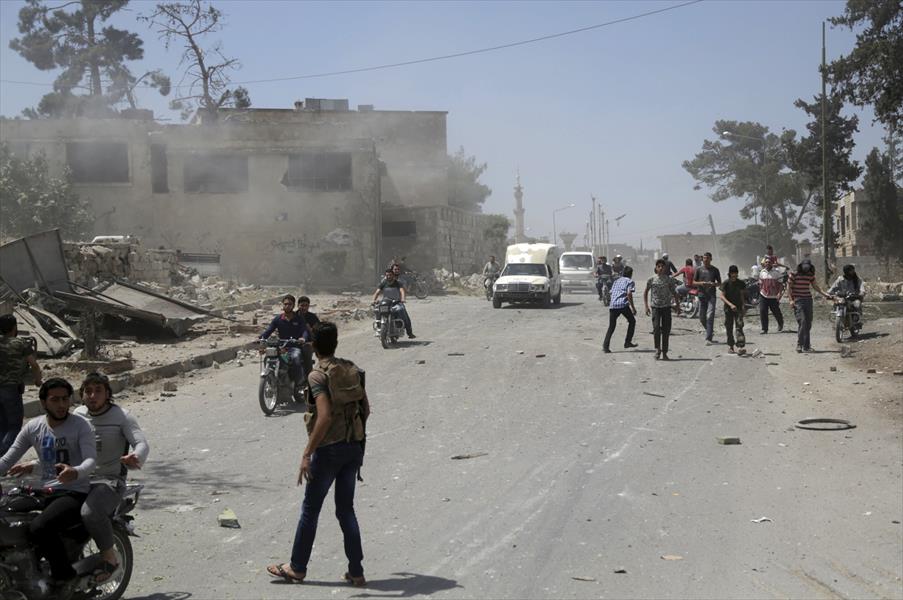 مقتل 12 على الأقل في سقوط مقاتلة سورية في إدلب
