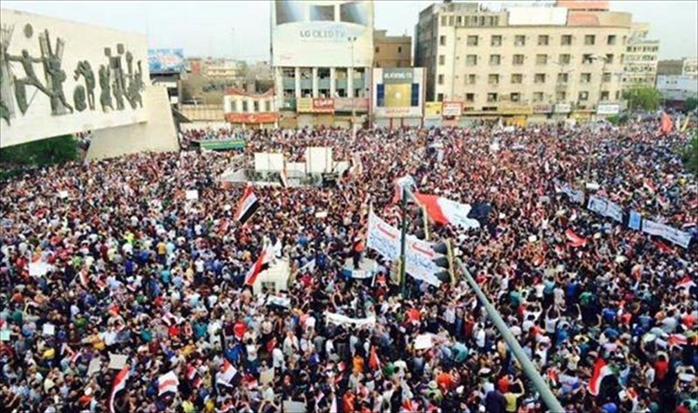 مظاهرات حاشدة بالأغاني في العراق لتأييد «إصلاحات العبادي»