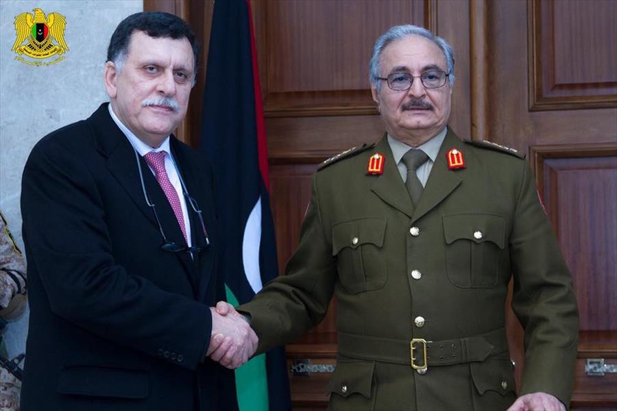 «اللجنة المصرية» تعلن توافق السراج و حفتر على 4 خطوات لحل الأزمة الليبية