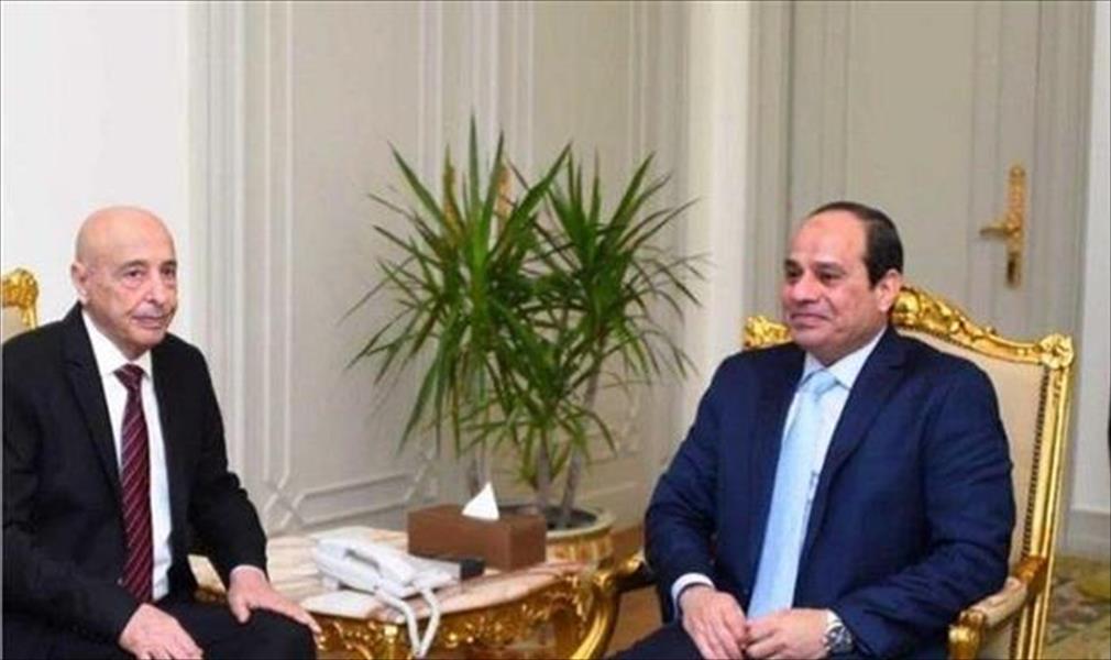 السيسي لعقيلة: مصر تدعم حكومة الوفاق الوطني ورفع الحظر عن الجيش الليبي