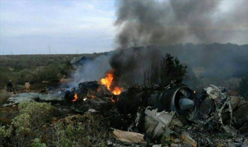 سقوط طائرة «ميغ 23» حربية بالمحور الغربي في بنغازي