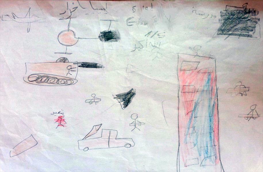 بالصور: ذكرى ثورة «17 فبراير» في رسوم أطفال ليبيا