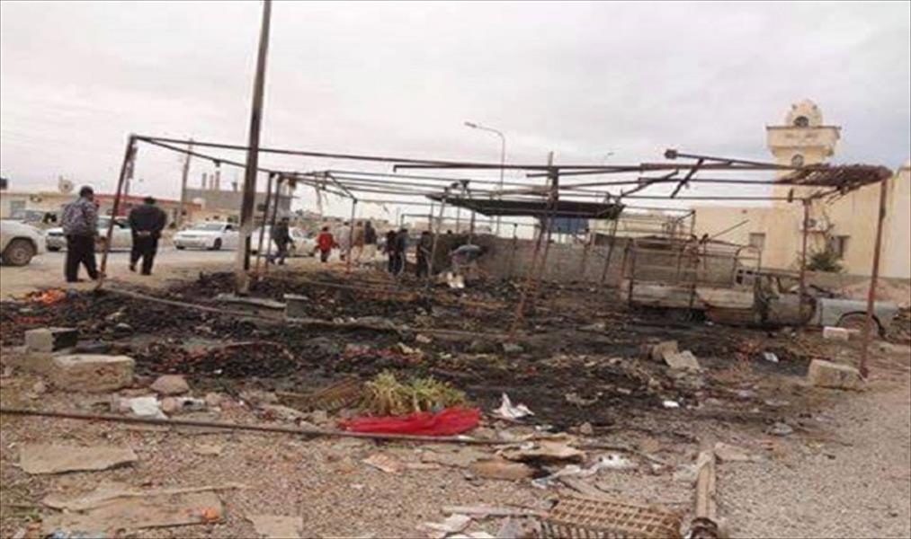 خسائر مادية كبيرة جراء حريق هائل بسوق الخضراوات في بلدية بئر الأشهب