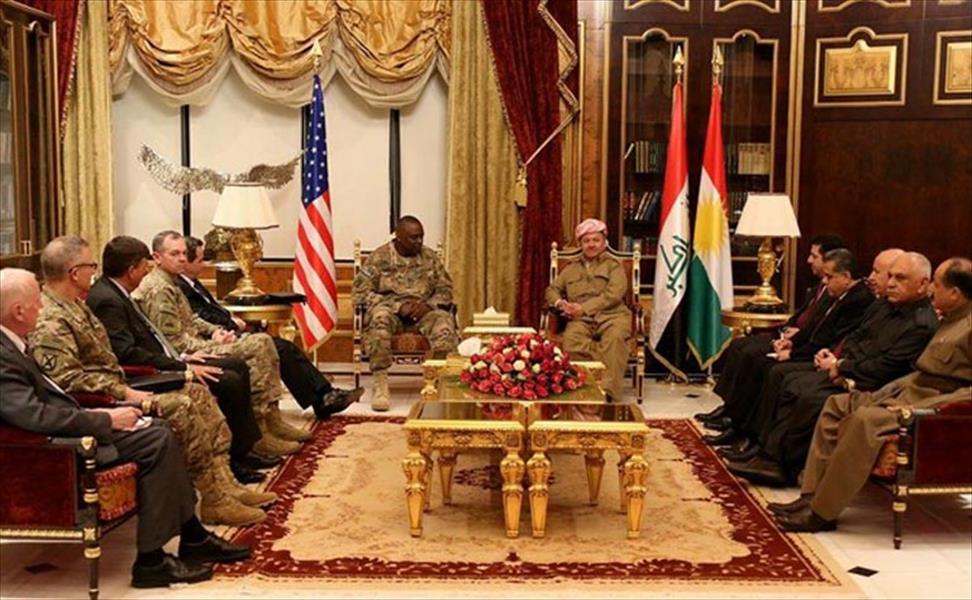 بارزاني يستعرض مع أوستن استعدادات تحرير الموصل