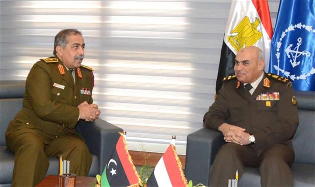 لقاء بين رئيس أركان الجيش الليبي ووزير الدفاع المصري