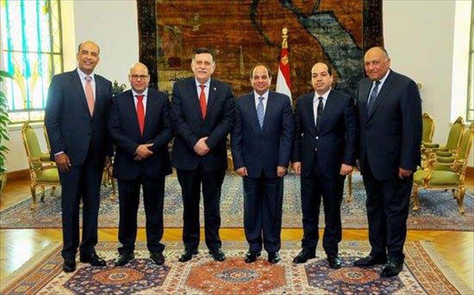 تفاصيل لقاء السراج والرئيس المصري السيسي