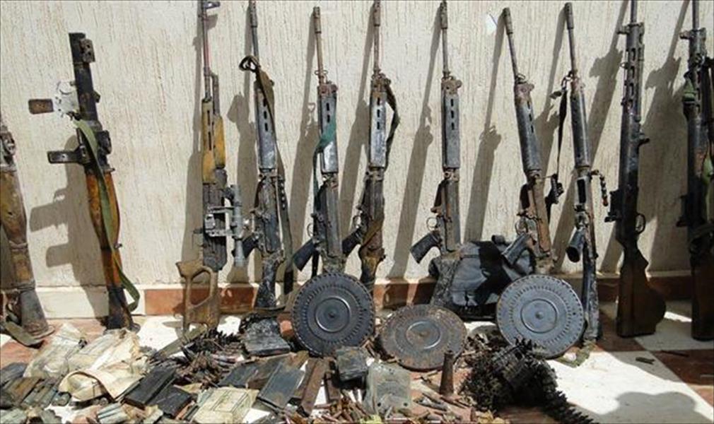 العثور على مخزن للأسلحة تحت الأرض في منزل بالسلماني في بنغازي