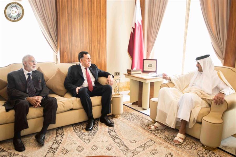 السراج في قطر لتطوير العلاقات الثنائية بين البلدين