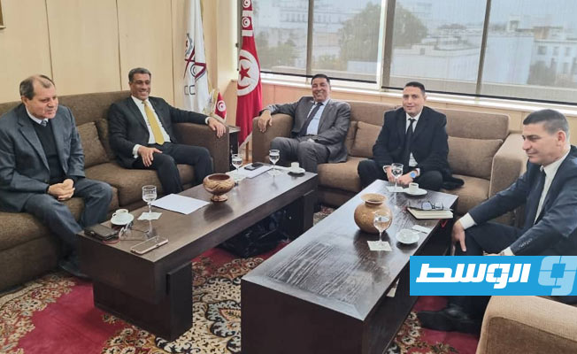 لقاء وفد غرفة التجارة والصناعة والزرعة بنغازي مع مسؤولي بمركز ترقية الصادرات في تونس. (مركز ترقية الصادرات التونسي)