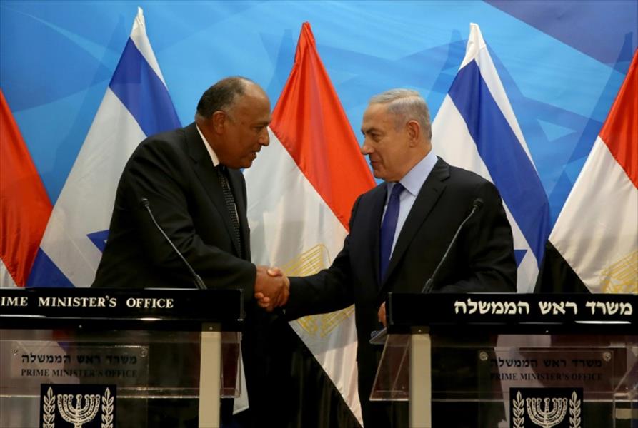 شكري من تل أبيب: حل الدولتين الفلسطينية والإسرائيلية ليس بعيد المنال