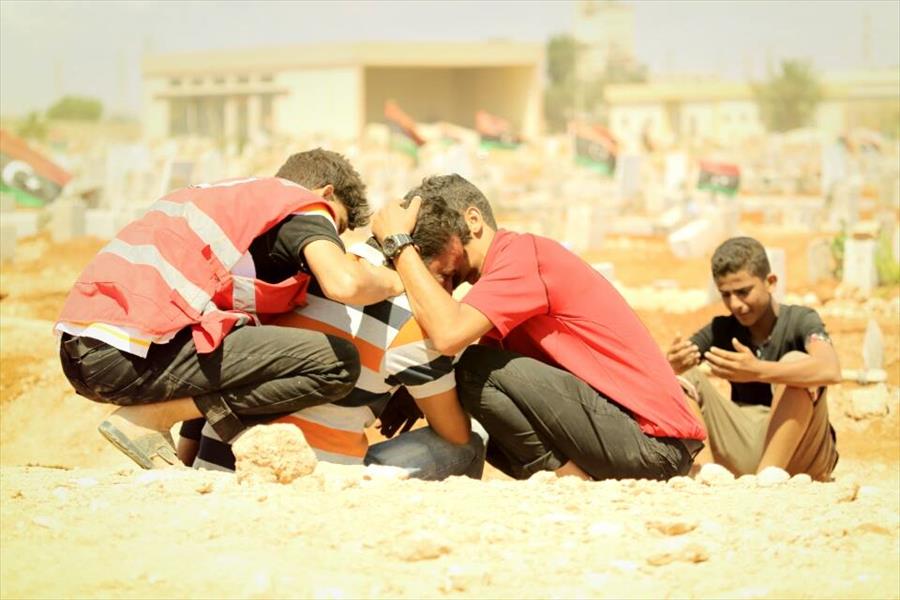 الهلال الأحمر يودع أحد كوادره في بنغازي