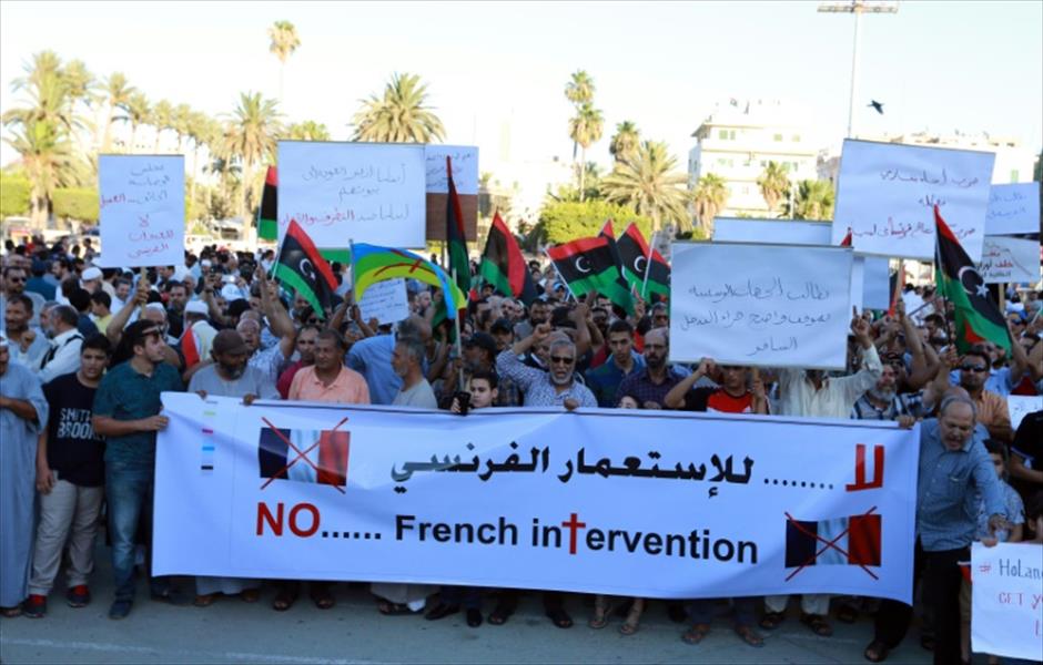 تظاهرات بطرابلس ومصراتة تنديدًا بالوجود العسكري الفرنسي في ليبيا