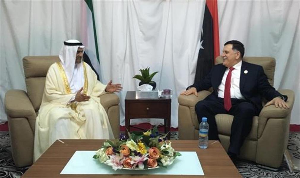 السراج يؤكد ضرورة العمل على بناء شراكة استراتيجية مع الإمارات