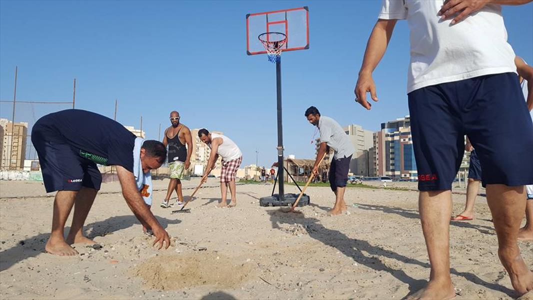 لأول مرة في ليبيا انطلاق كرة السلة الشاطئية