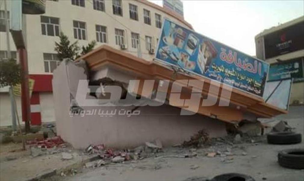 القوة الأمنية المشتركة تواصل إزالة المباني العشوائية في بنغازي