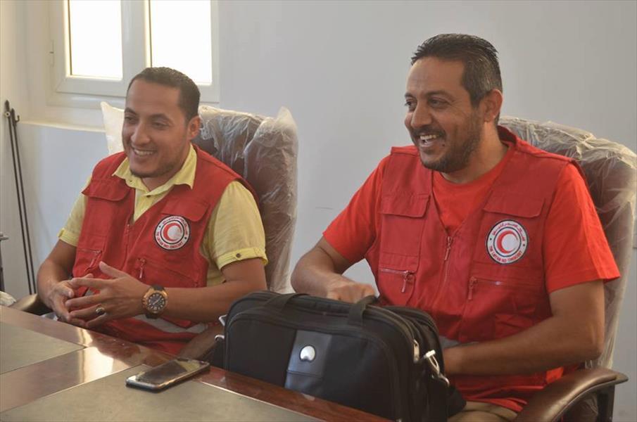 الأمين العام لجمعية الهلال الأحمر الليبي يصل إلى مدينة درنة