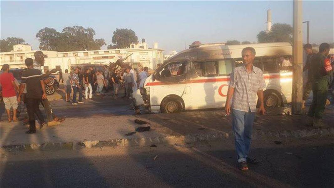 انفجار بساحة الكيش أثناء تظاهرة مؤيدة للجيش في بنغازي