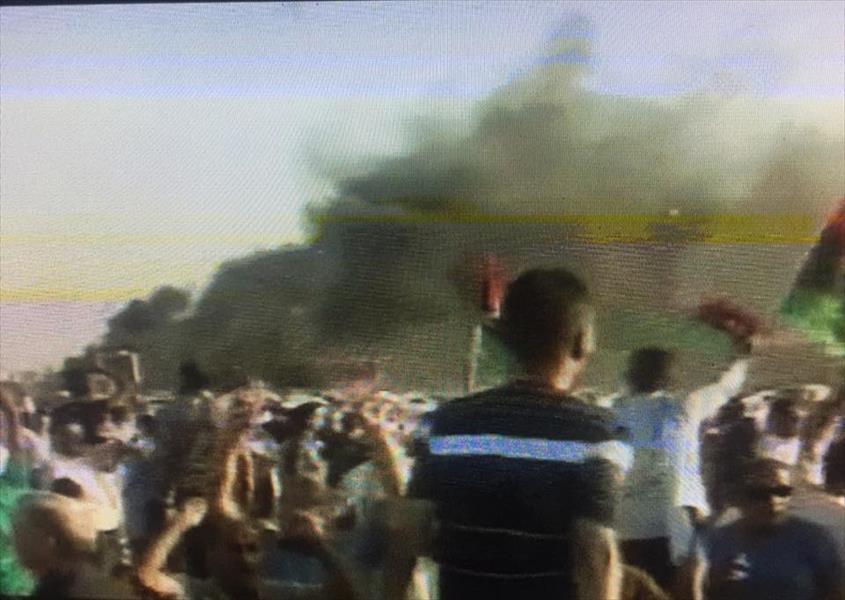 انفجار بساحة الكيش أثناء تظاهرة مؤيدة للجيش في بنغازي