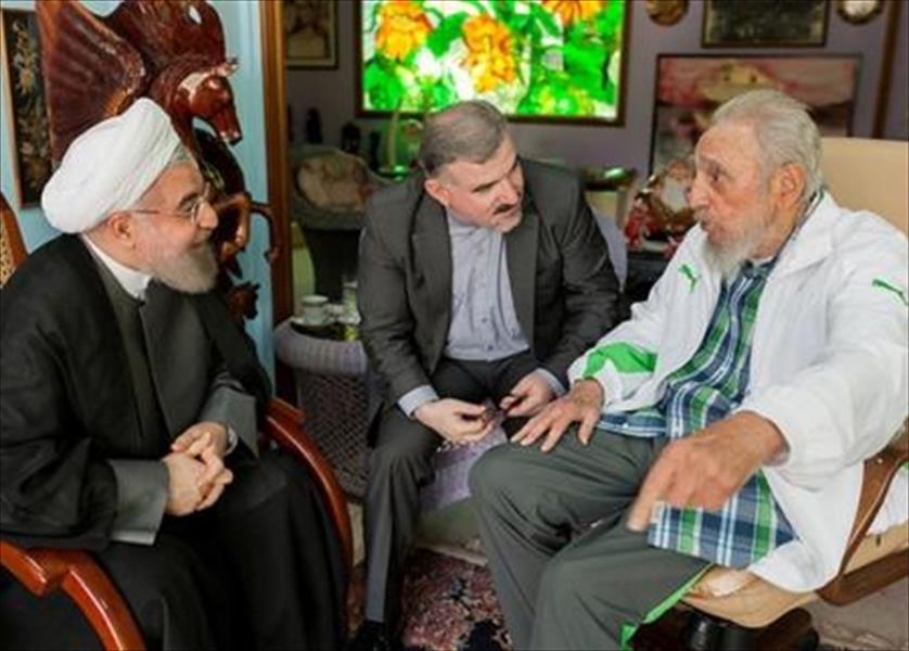 روحاني يجتمع مع الرئيس الكوبي راؤول كاسترو وشقيقه