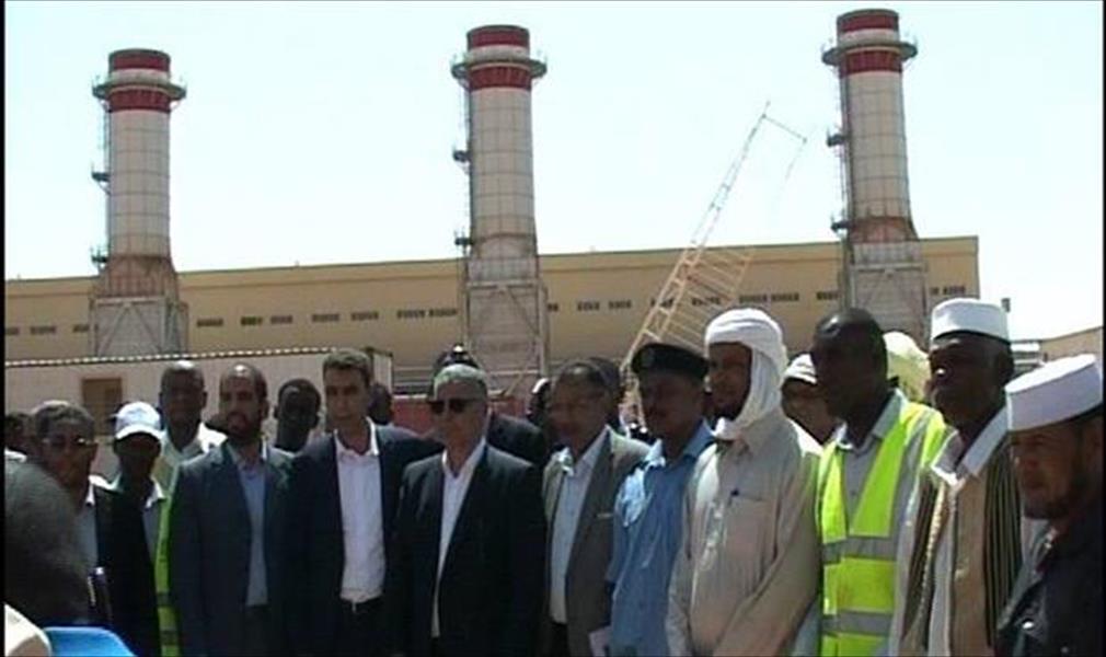 رئيس «تسييرية العامة للكهرباء» يتفقد مشروع محطة أوباري الغازية