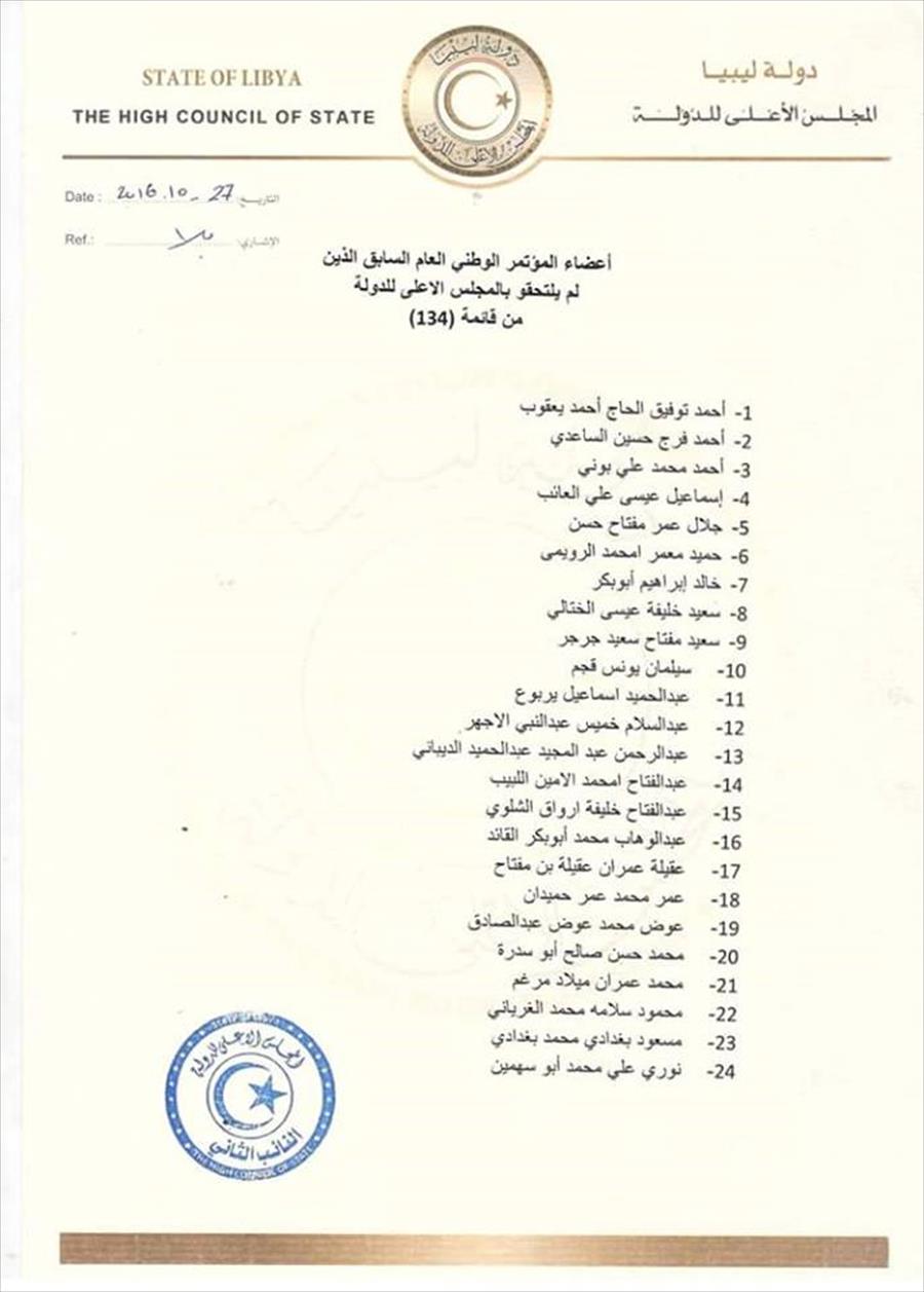 عبد الرحمن السويحلي يفصل أبوسهمين و أخرين من عضوية مجلس الدولة