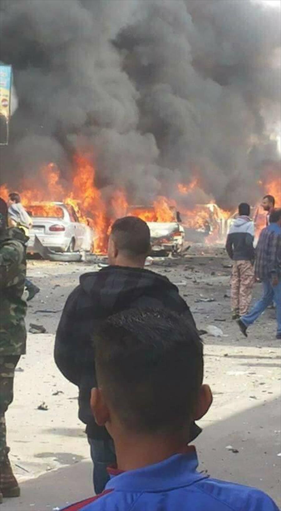 صور متداولة عن انفجار بنغازي