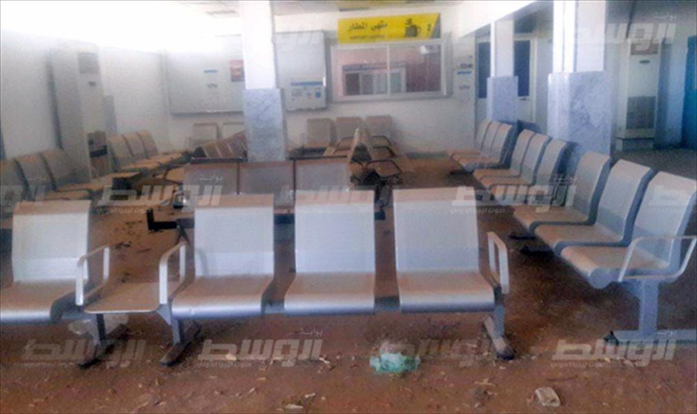 بالصور: «بوابة الوسط» ترصد حالة مطار سبها الدولي