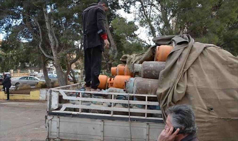 مصادرة سيارة محملة بغاز طهي مهرب في غريان