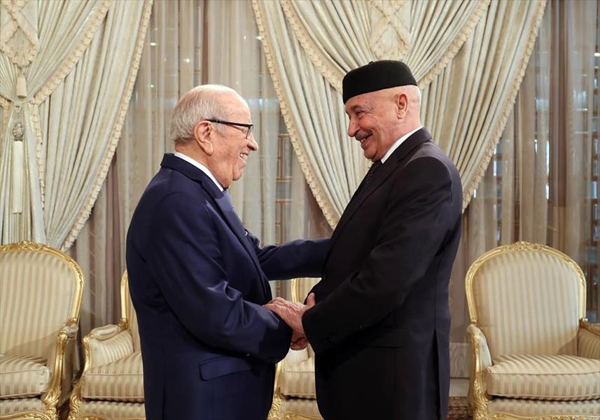 تفاصيل لقاء الرئيس التونسي بعقيلة صالح