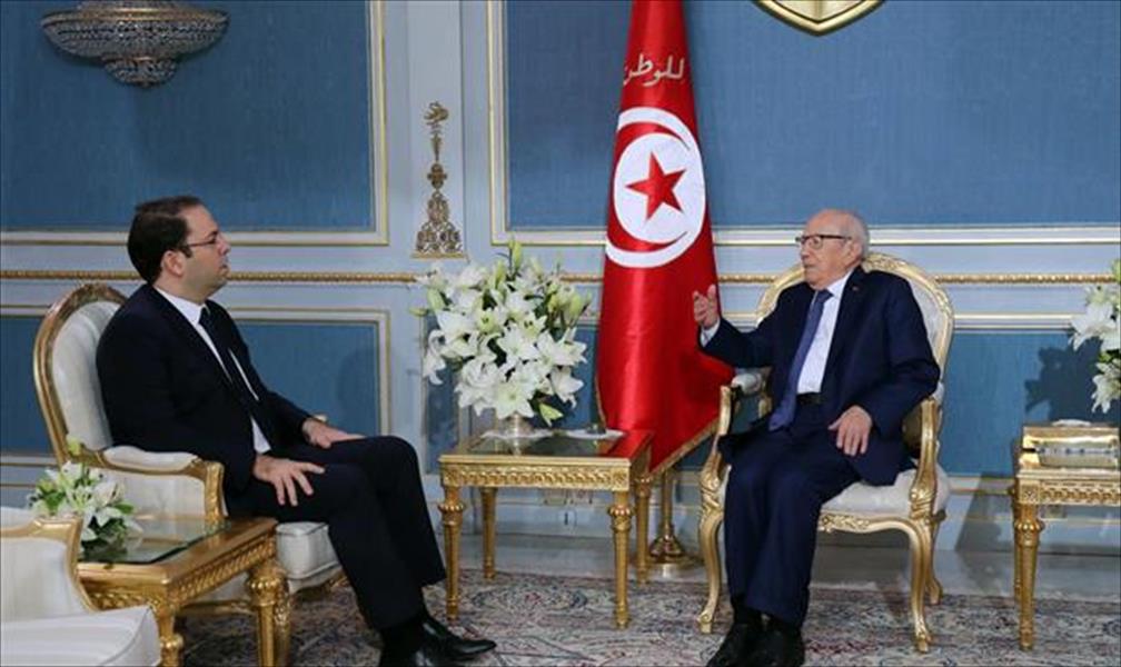 السبسي يناقش مع الشاهد الوضع الأمني والاجتماعي في تونس