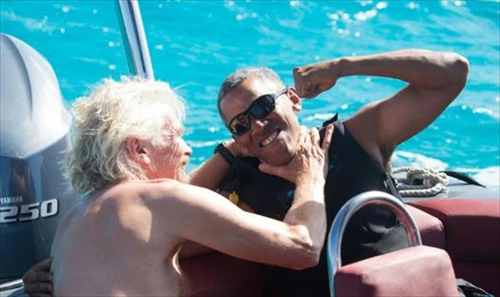 أوباما يمارس رياضات مائية بعد مغادرته البيت الأبيض