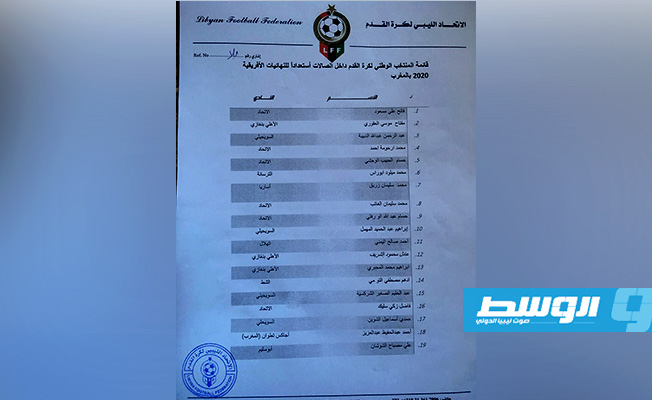 منتخب الصالات يستدعي 19 لاعبًا لمعسكر مصراتة