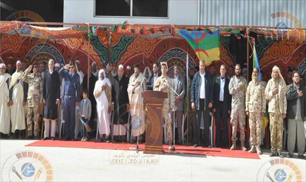 عروض عسكرية في احتفالات نالوت بثورة فبراير (صور)