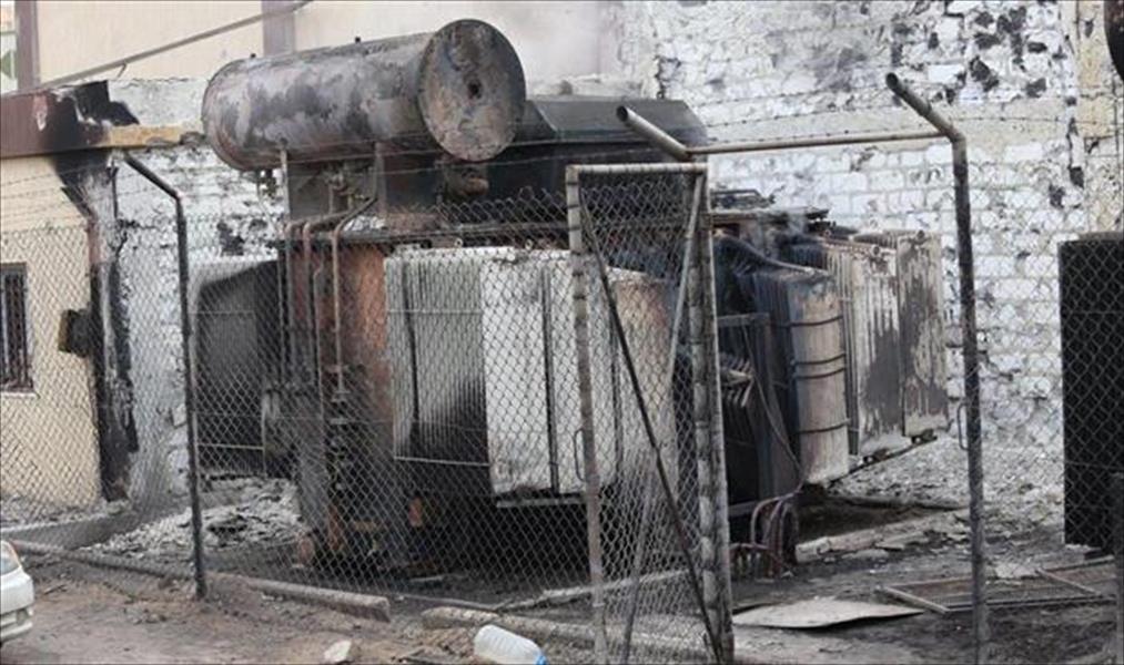 بالصور: تدمير كامل لمحطة أبوسليم الكهربائية جراء الاشتباكات الأخيرة