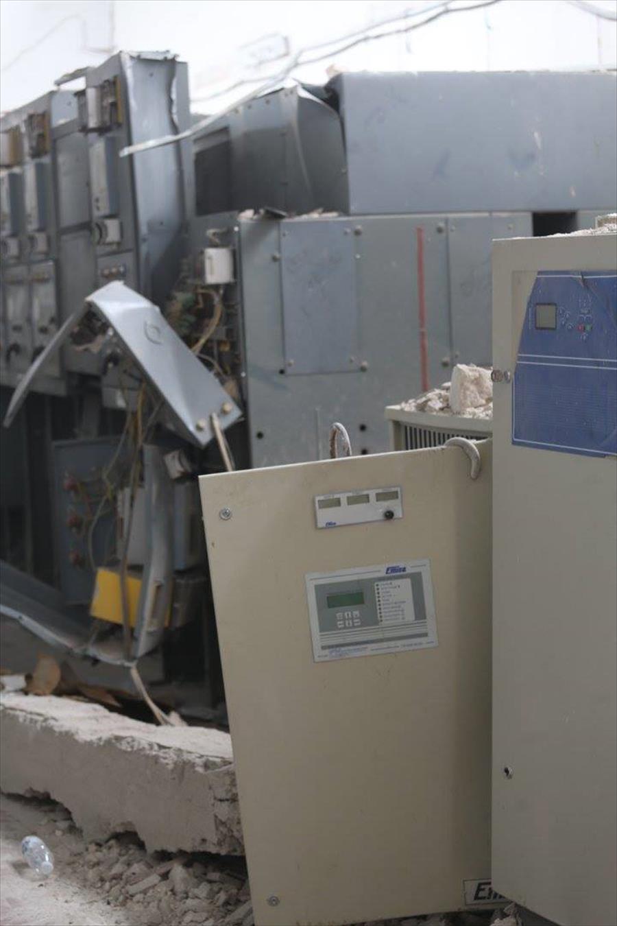 بالصور: تدمير كامل لمحطة أبوسليم الكهربائية جراء الاشتباكات الأخيرة