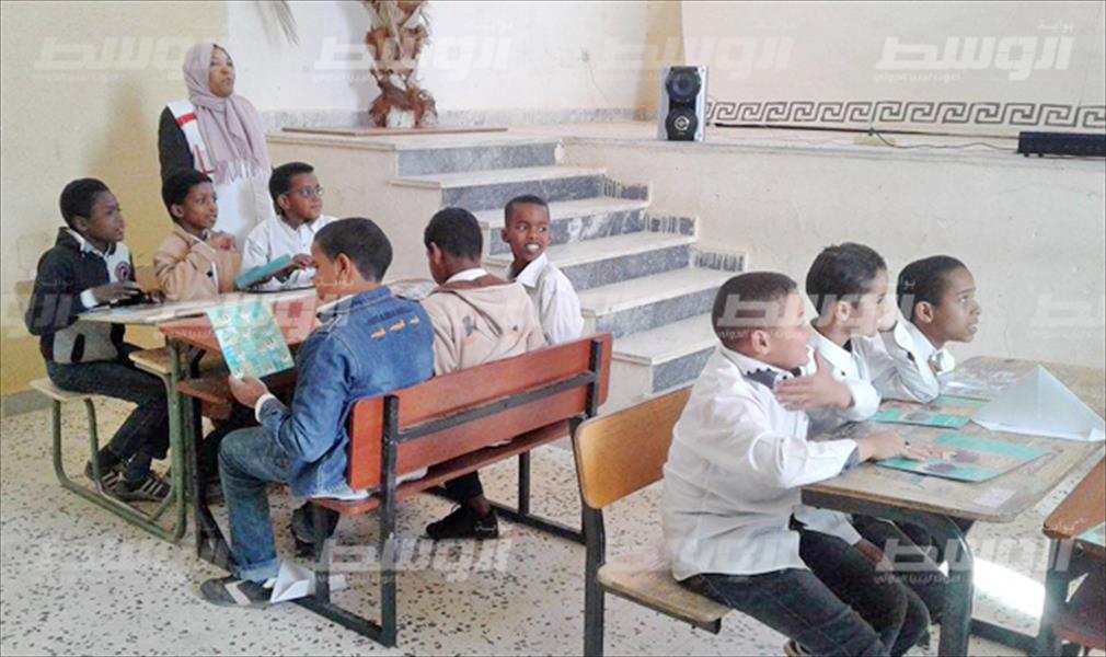 «الهلال الأحمر» تطلق برنامجًا توعويًّا لطلبة المدارس الابتدائية في سبها
