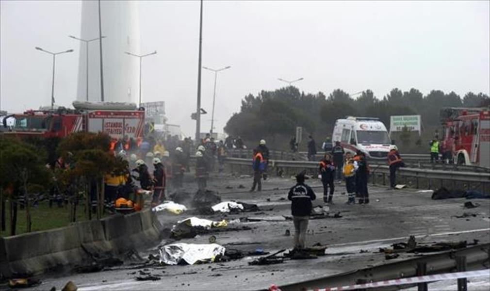 5 قتلى بينهم روس في تحطم مروحية بإسطنبول