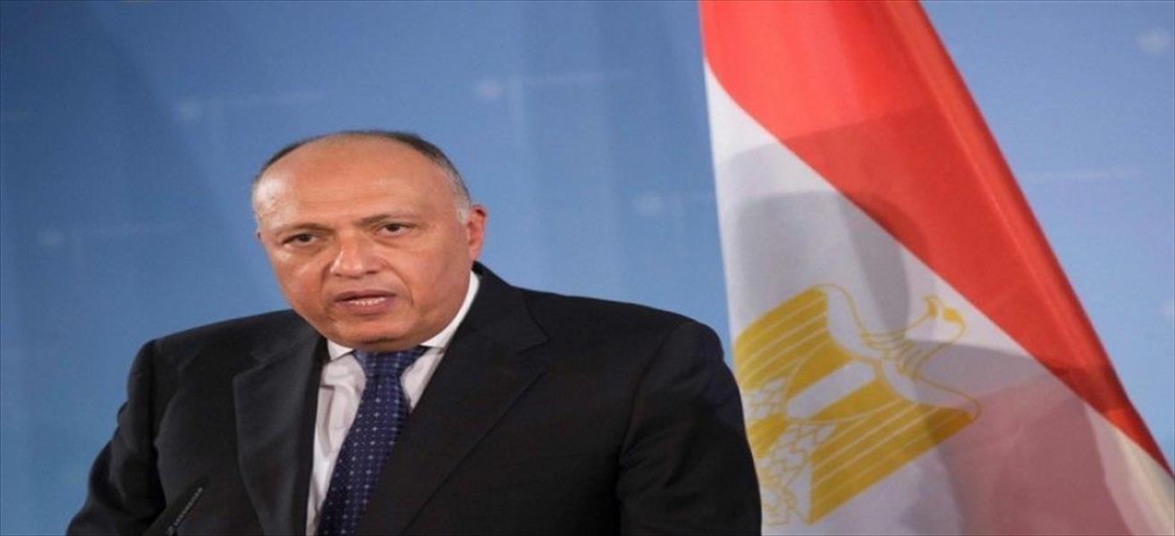 شكري: مصر ملتزمة بمواجهة محاولات تقويض الدولة الليبية وإسقاط الحل السياسي 