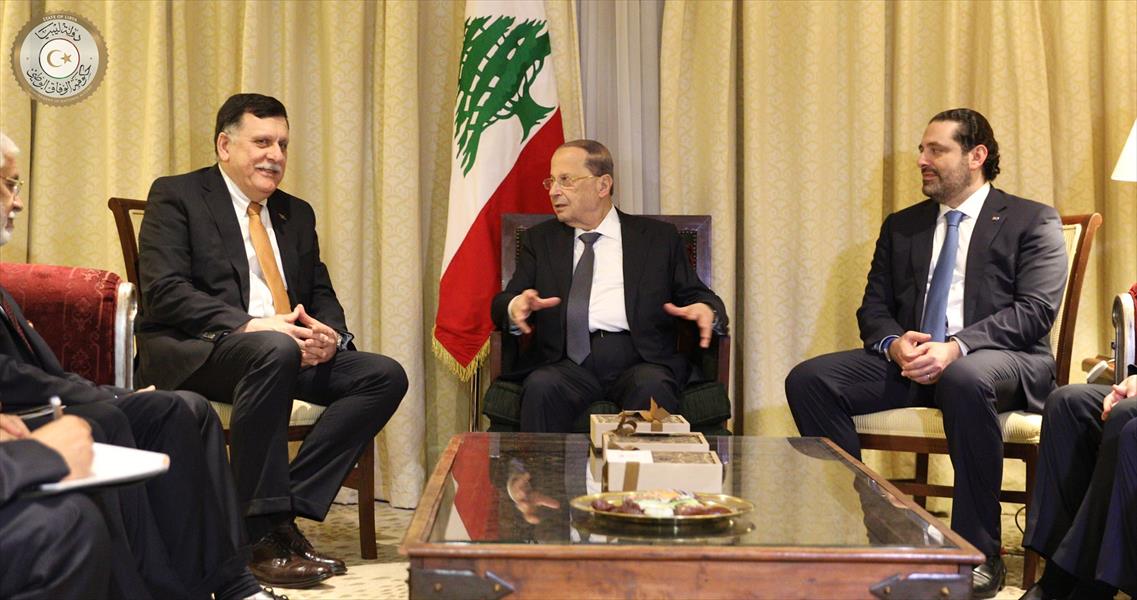 عون يعد السراج بتيسير دخول المواطنين الليبين إلى لبنان