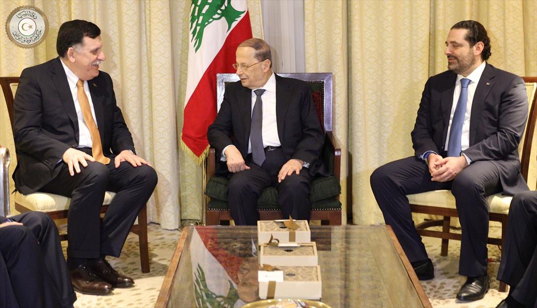 عون يعد السراج بتيسير دخول المواطنين الليبين إلى لبنان