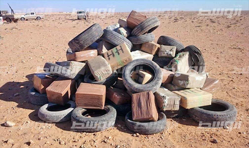 إحباط عملية تهريب 40 حقيبة حشيش عبر الحدود الليبية المصرية